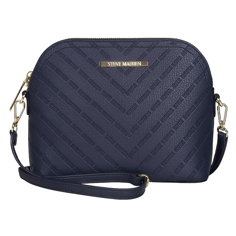 Steve Madden Navy Blue Embossed Crossbody Bag